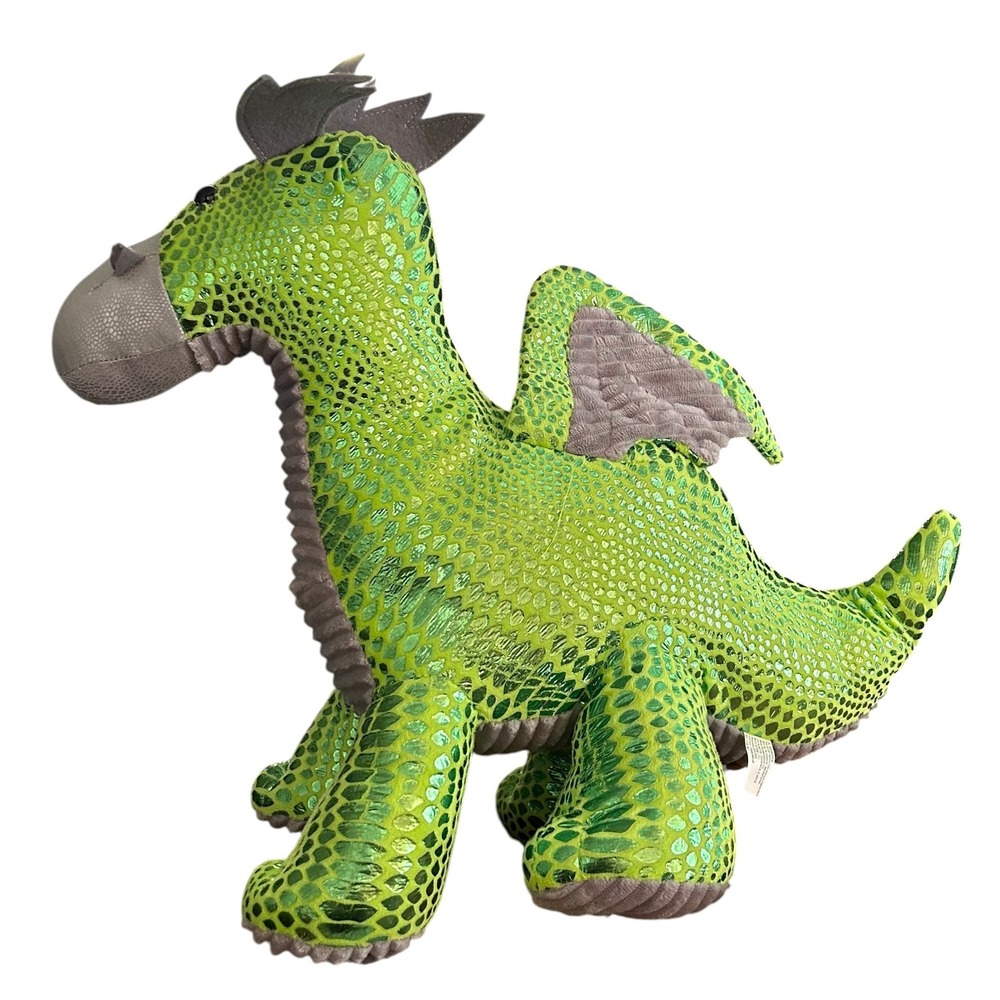 Green Dragon Hug Me 15"X22" Plush Stuffed Animal Toy Fairytale Fantasy Kidcore‎